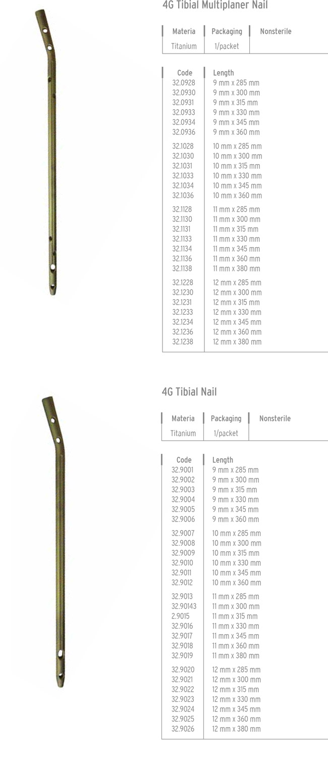 4G TIBIAL INTRAMEDULLER ÇİVİ SİSTEMİ