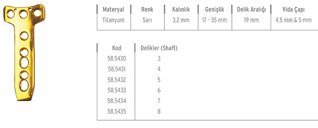 Unilock T 4.5/5.0 Plate