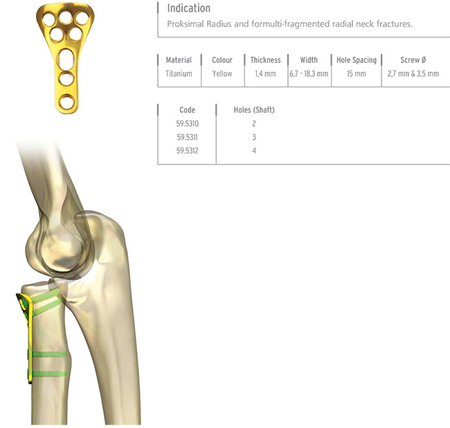 Unilock Radial Head Plade