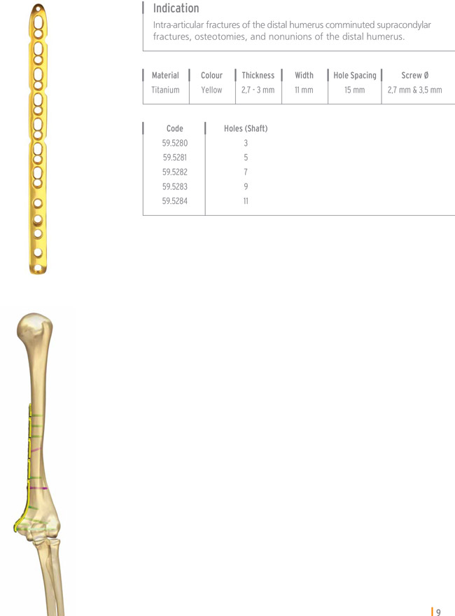 Unilock Humerus Distal Medial Plate